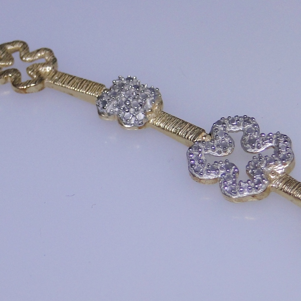 Gold plated sterling silver bracelet, new no tags - Picture 3 of 6